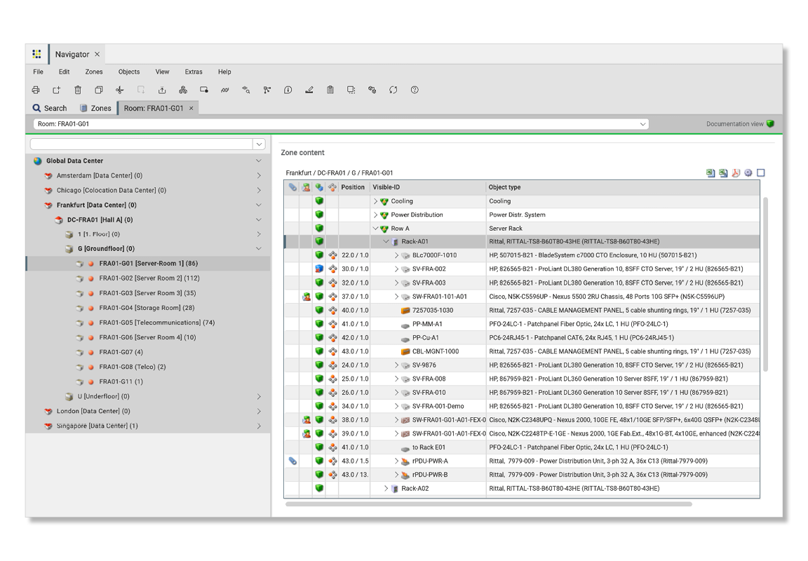 Darstellung von IT-Asset-Management- und CMDB-Funktionalitäten in der IT Infrastructure Management Software.